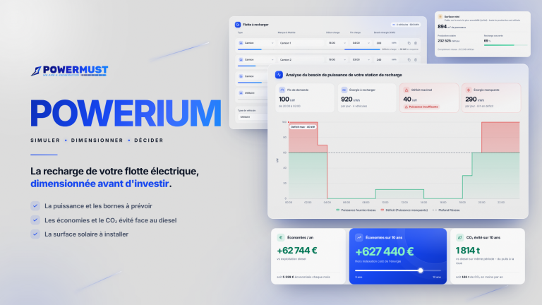 POWERIUM – Dimensionnez la recharge de votre flotte en quelques minutes